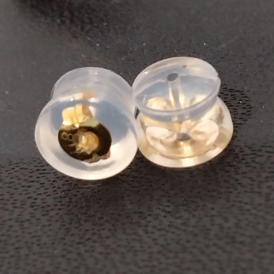 K18◯マベパール◯ピアス✨シンプル綺麗✨K18製シリコン留め具新品