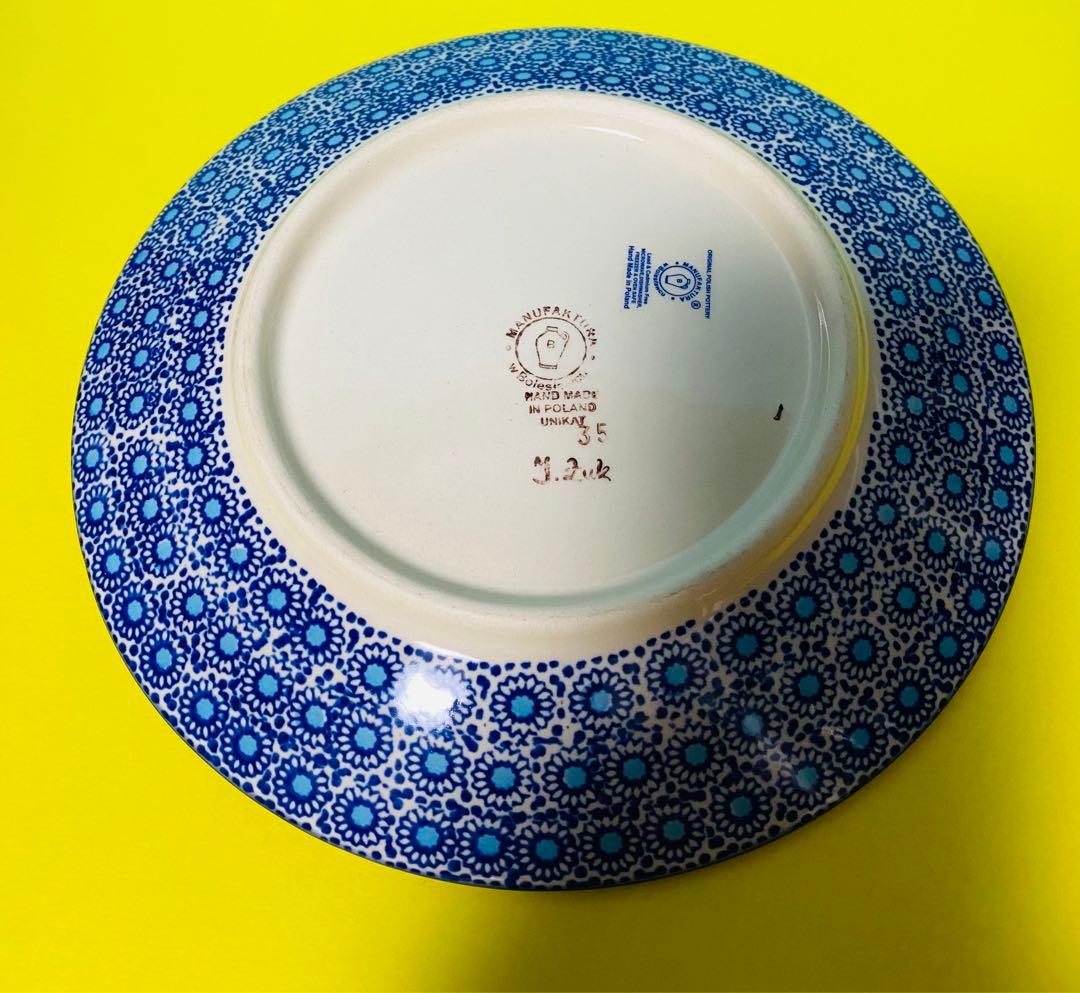 ポーランド食器 ヴィンテージ ポーリッシュポタリー 22cm プレート 2点