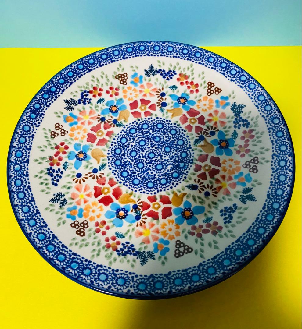 ポーランド食器 ヴィンテージ ポーリッシュポタリー 22cm プレート 2点