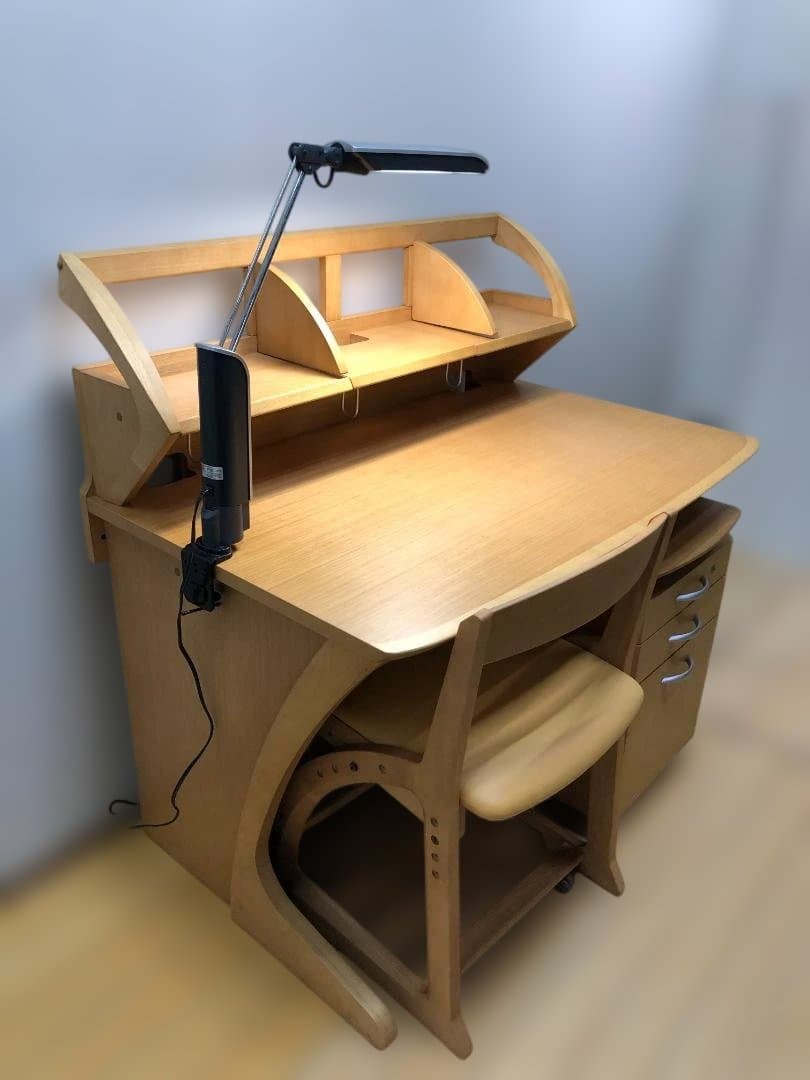 ①デスク　料無料 カリモク 学習机4点セット ナチュラル 勉強机　88321