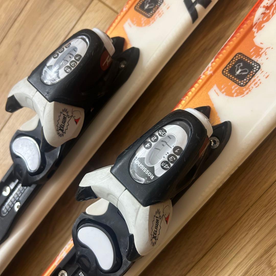 ROSSIGNOL スキー板(130cm）とストック(85cm）セット