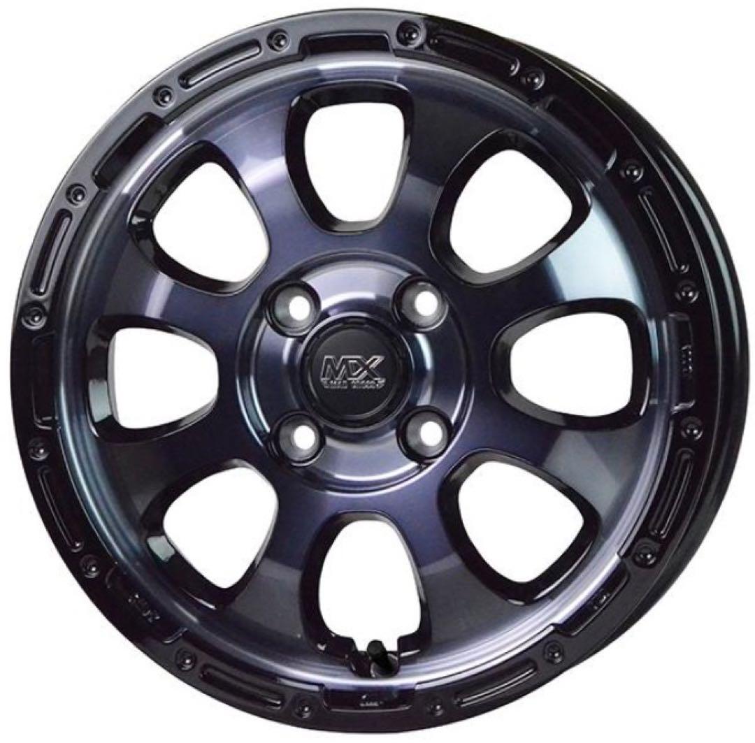 ホイール4本セット ブラッククリア 軽トラ 軽バン 12インチ