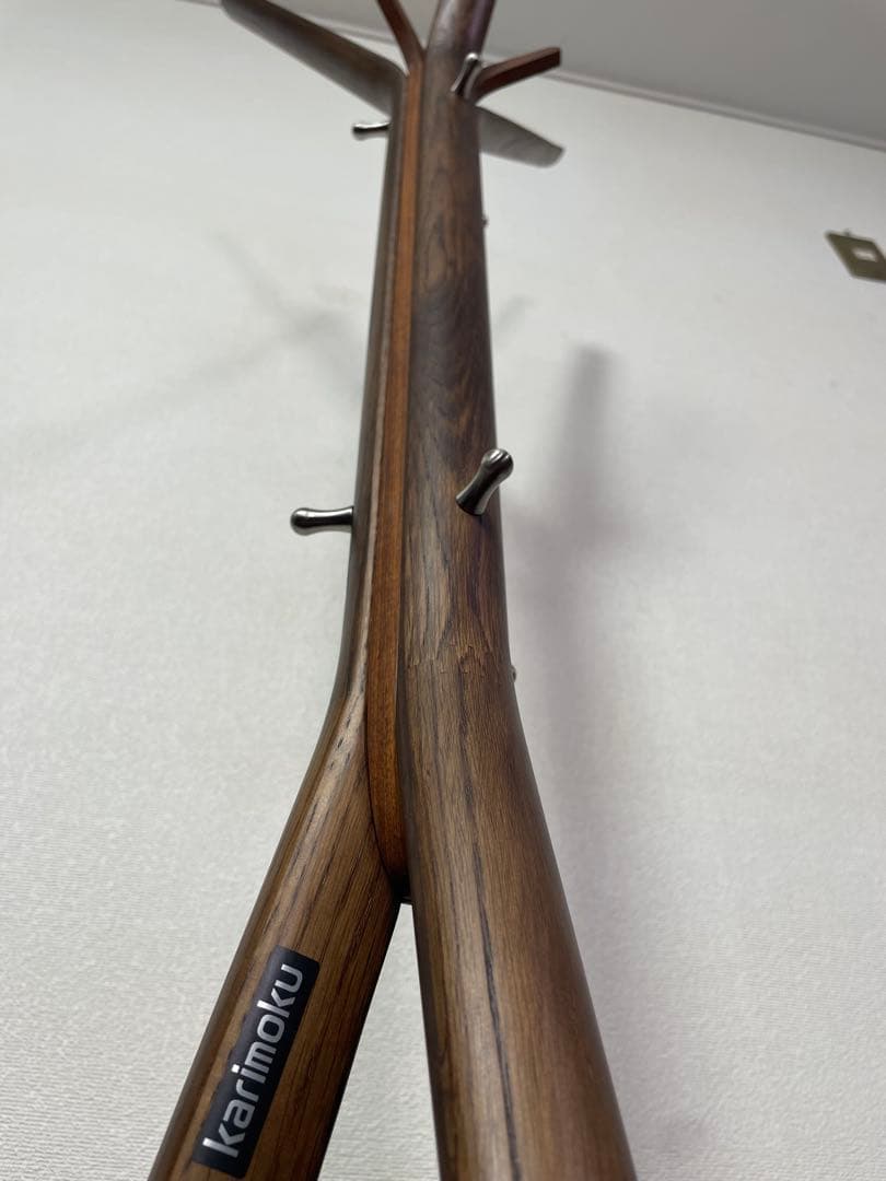 カリモク スタンダードモダン ポールスタンド モカブラウン ポールハンガー