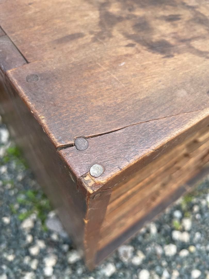 昭和レトロビンテージ 木製カルテ棚 書類棚 当時物アンティークブロカント蚤の市