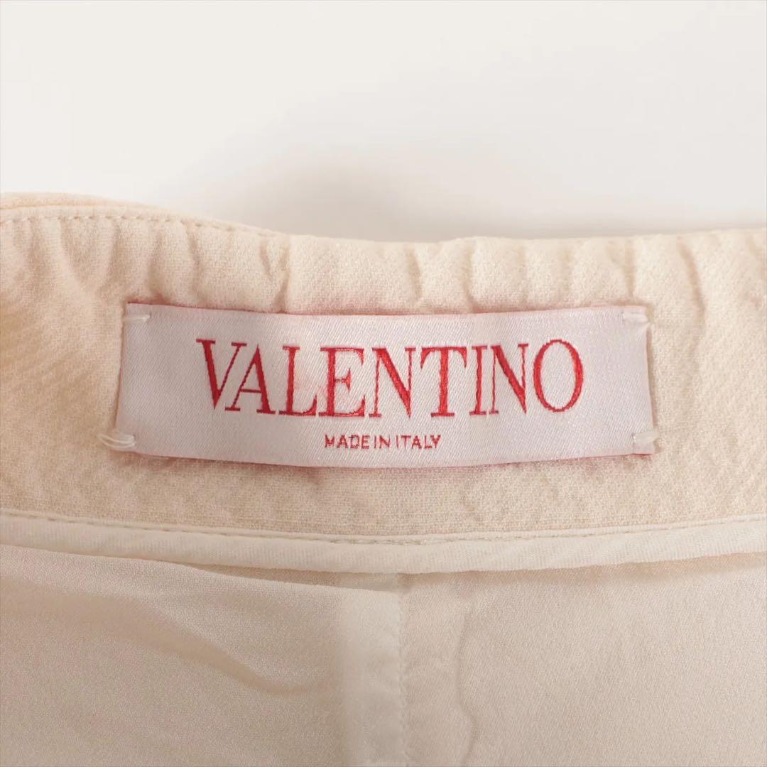ヴァレンティノ ウール ショートパンツ 38 アイボリー 1ロゴチェーン