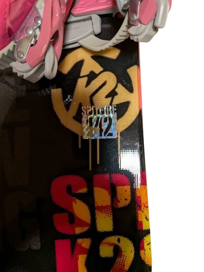 【美品】k2 ケーツー ビンディング セット レディース ピンク 142cm