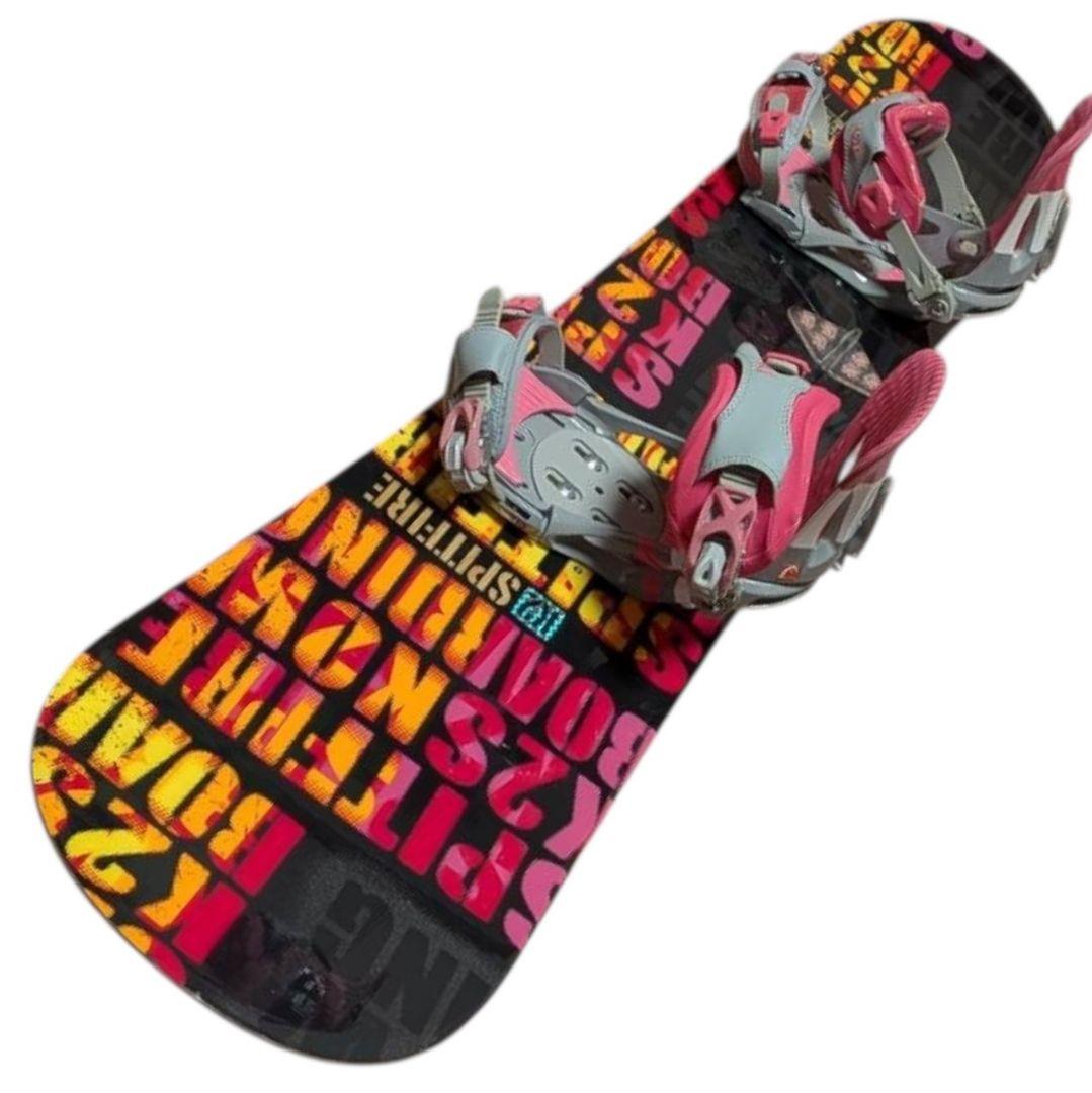 【美品】k2 ケーツー ビンディング セット レディース ピンク 142cm