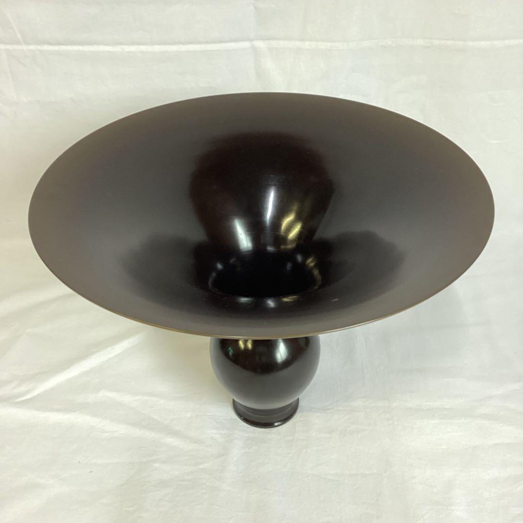 曙作 銅器 花器 池坊/直径28.5cm×高さ21.3cm
