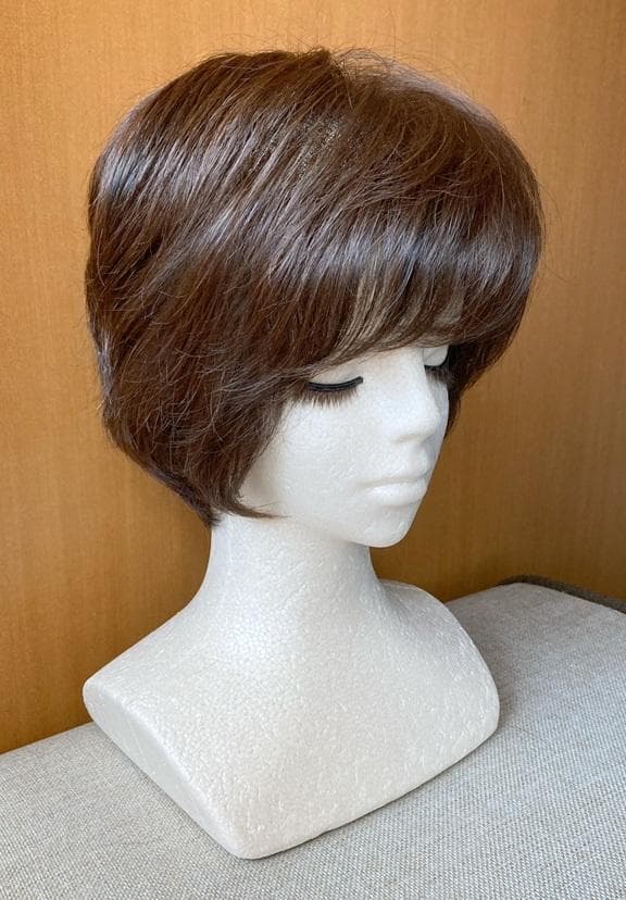 マダムヒロコ　キューティーショート　総手植え　人毛MIX　 ブラウン