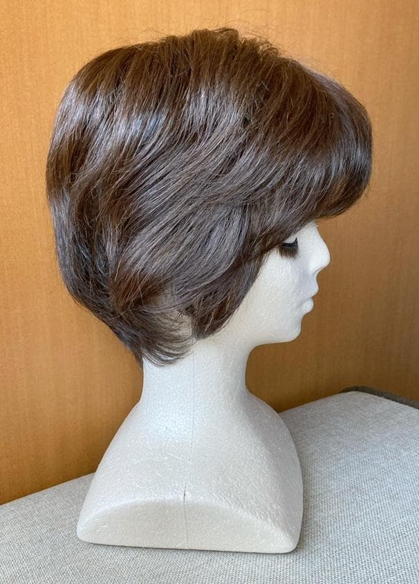 マダムヒロコ　キューティーショート　総手植え　人毛MIX　 ブラウン