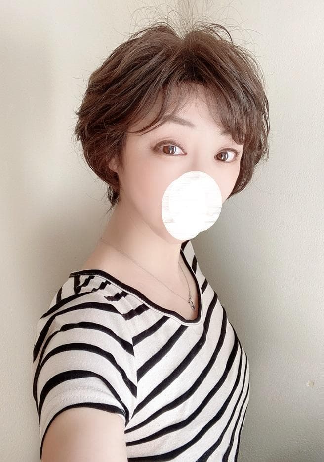 マダムヒロコ　キューティーショート　総手植え　人毛MIX　 ブラウン