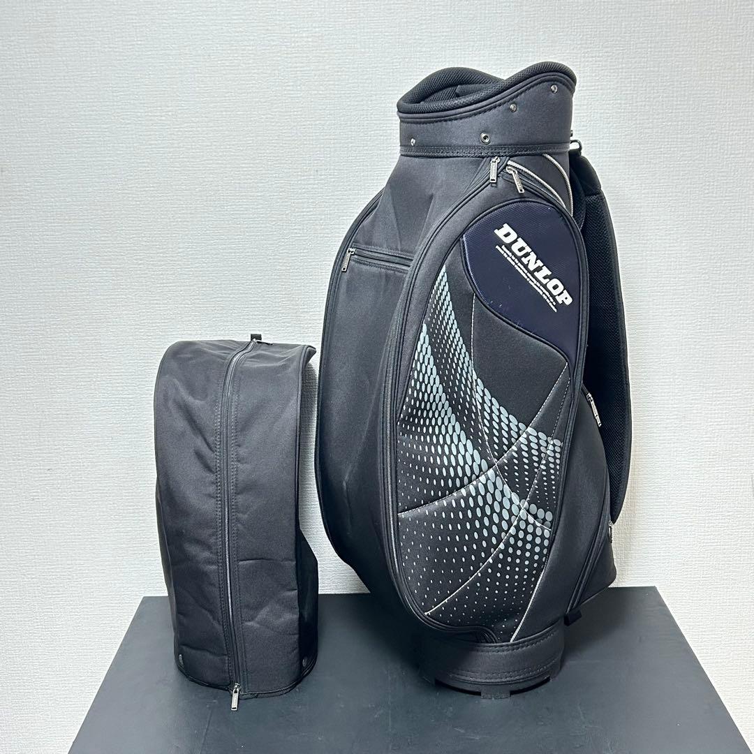 ダンロップ キャディバッグ ブラック フード付 綺麗め