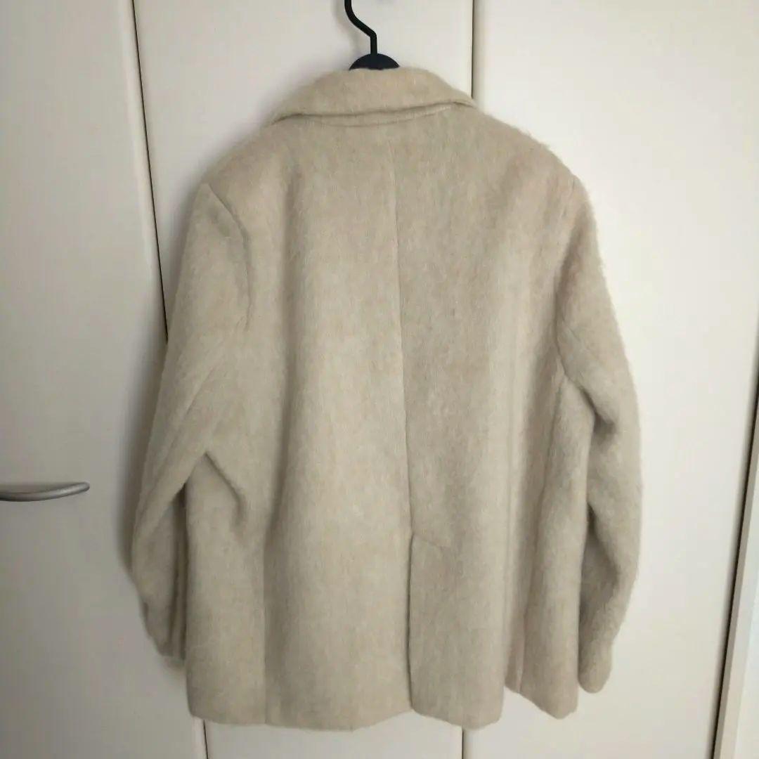 Basement online モヘアシャギージャケットコート　ベージュ