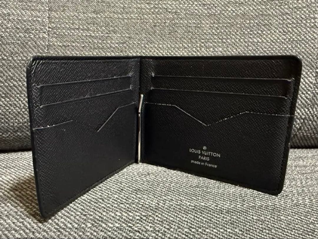 ルイヴィトン ポルトフォイユ パンス マネークリップ 財布 ブラック