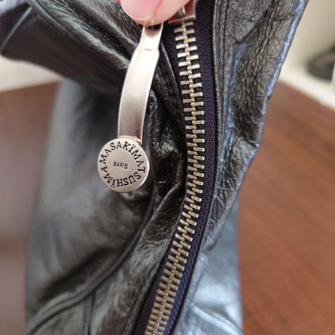 MASAKI MATSUSHIMA ガンメタリック レザー（豚革） バッグ