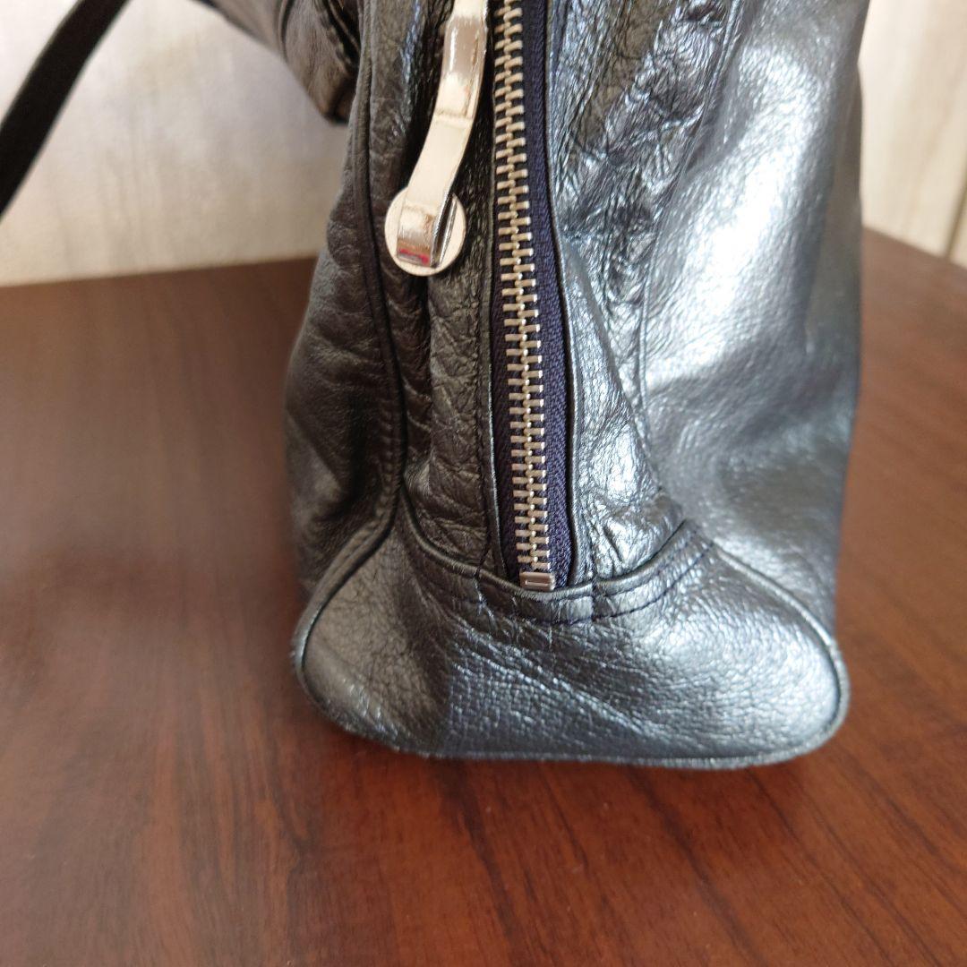 MASAKI MATSUSHIMA ガンメタリック レザー（豚革） バッグ