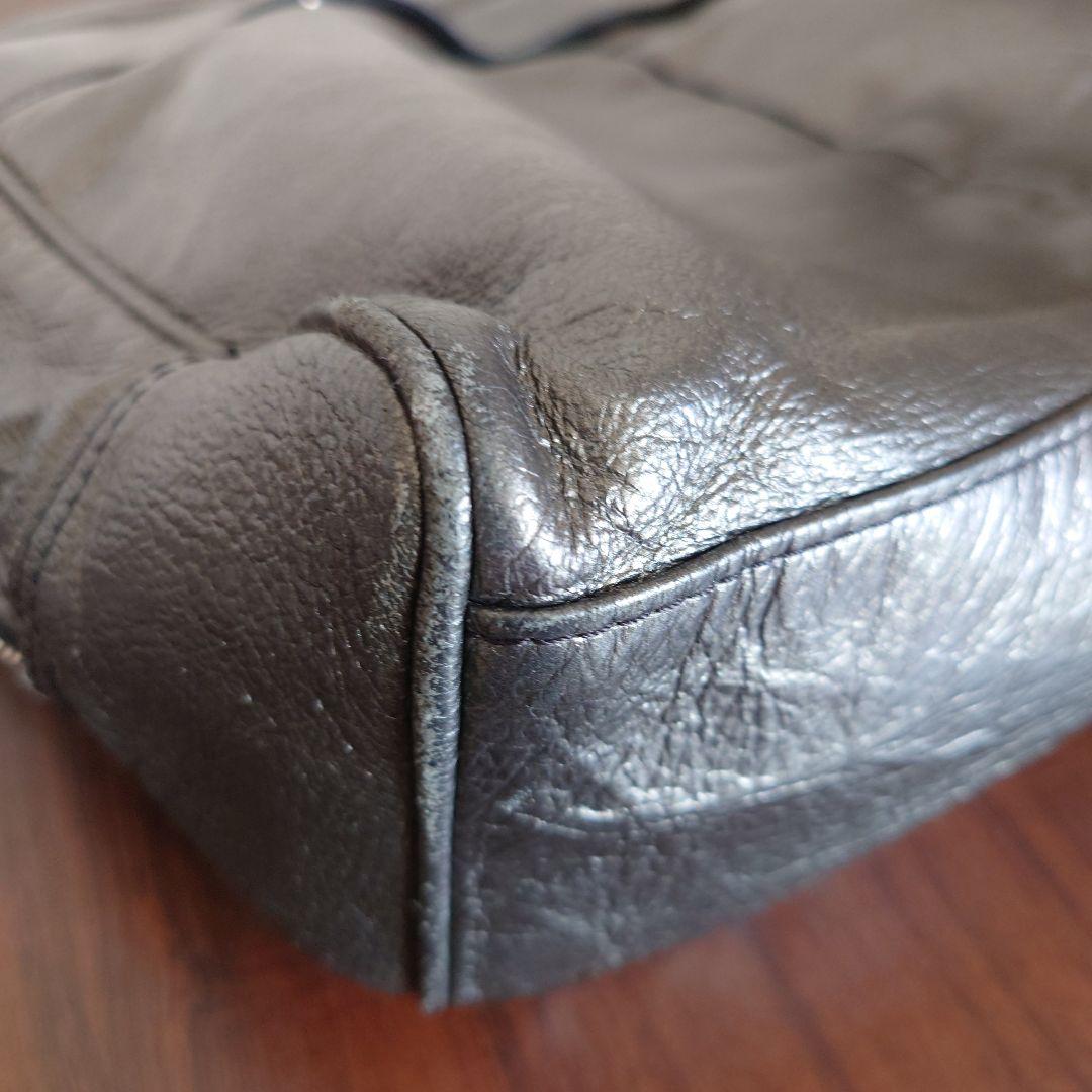 MASAKI MATSUSHIMA ガンメタリック レザー（豚革） バッグ