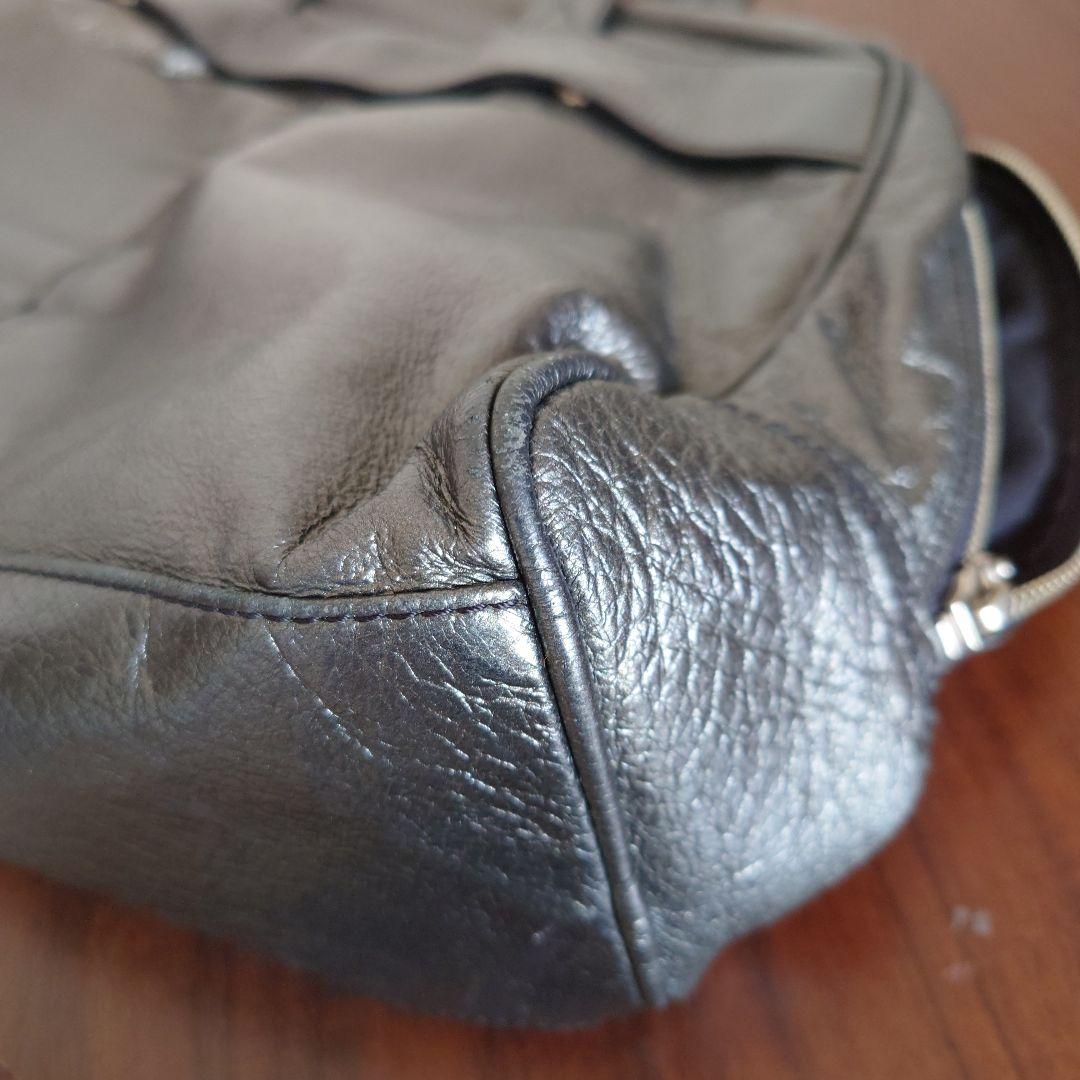 MASAKI MATSUSHIMA ガンメタリック レザー（豚革） バッグ