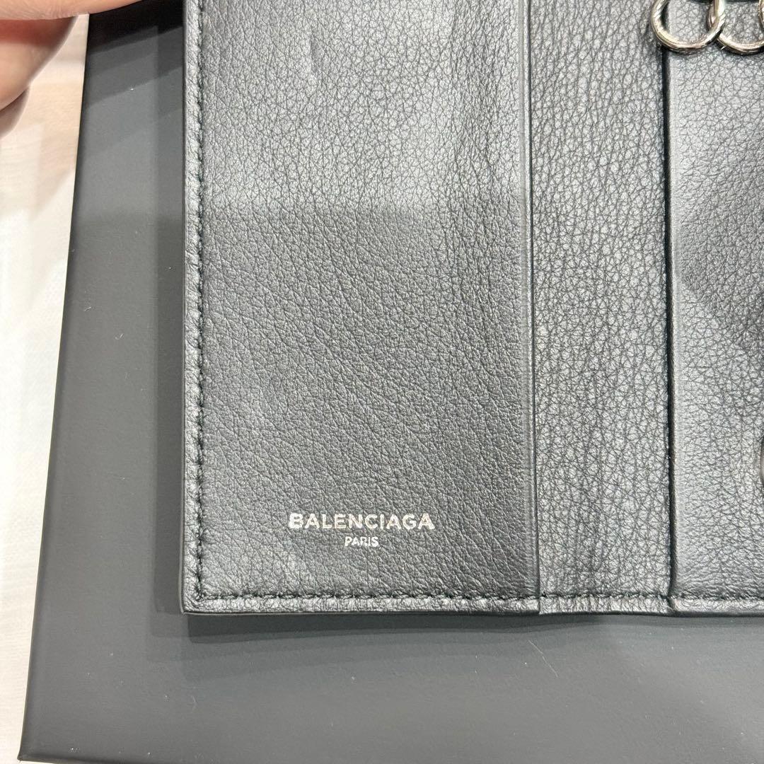 [BALENCIAGA]ブラックバレンシアガ６連レザーキーケース