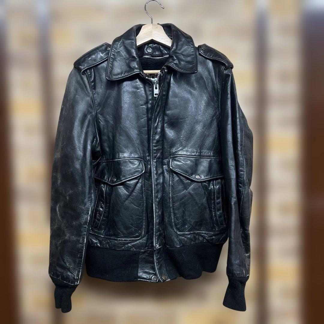K*）様 Schott G-1 黒 レザー フライトジャケット