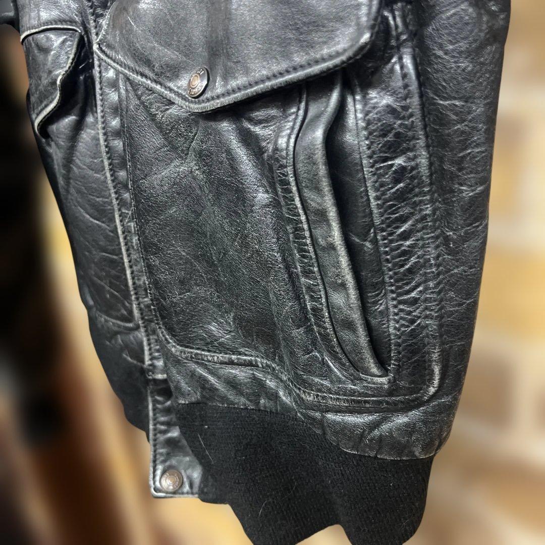 K*）様 Schott G-1 黒 レザー フライトジャケット