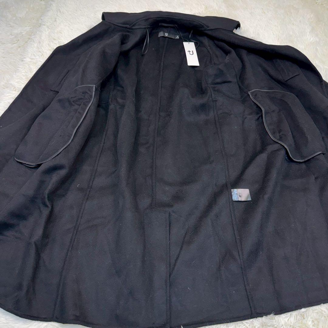 新品タグ付✨ ユニクロ ＋J カシミヤブレンド ラップロングコート M ブラック