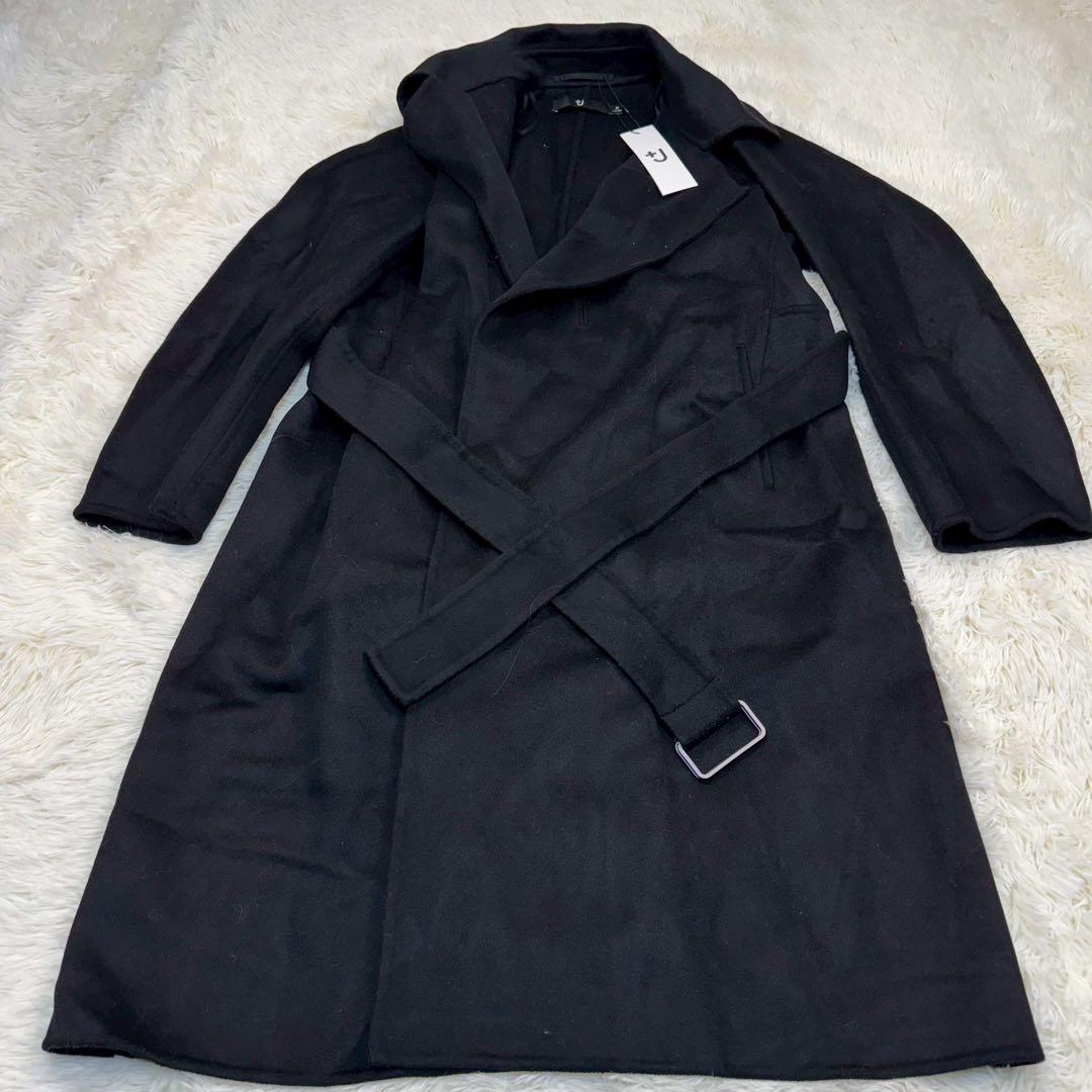新品タグ付✨ ユニクロ ＋J カシミヤブレンド ラップロングコート M ブラック