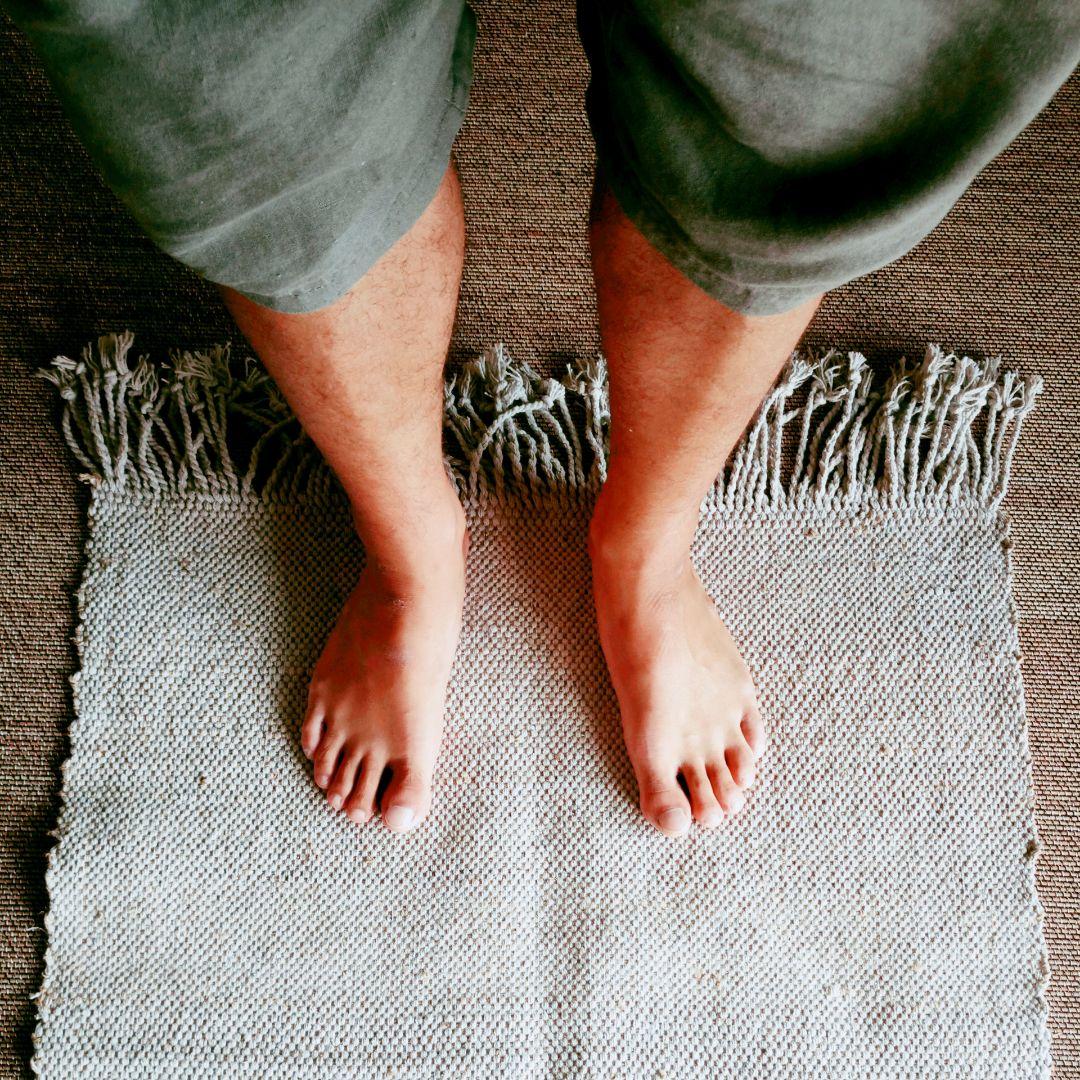 天然繊維ヨガマット　手紡ぎ手編みのスペッシャル　ヨガマット ヨガラグ ラグマット