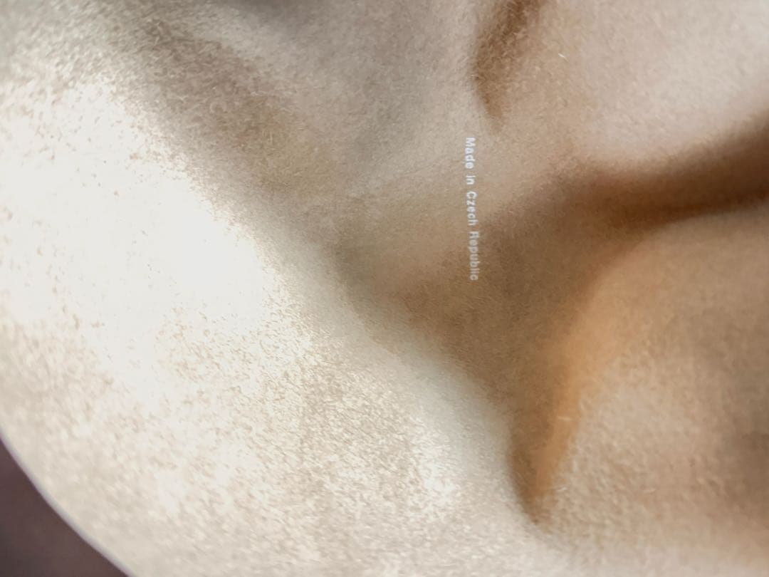 CISVIM ベージュ フェルトハット ブルーリボン