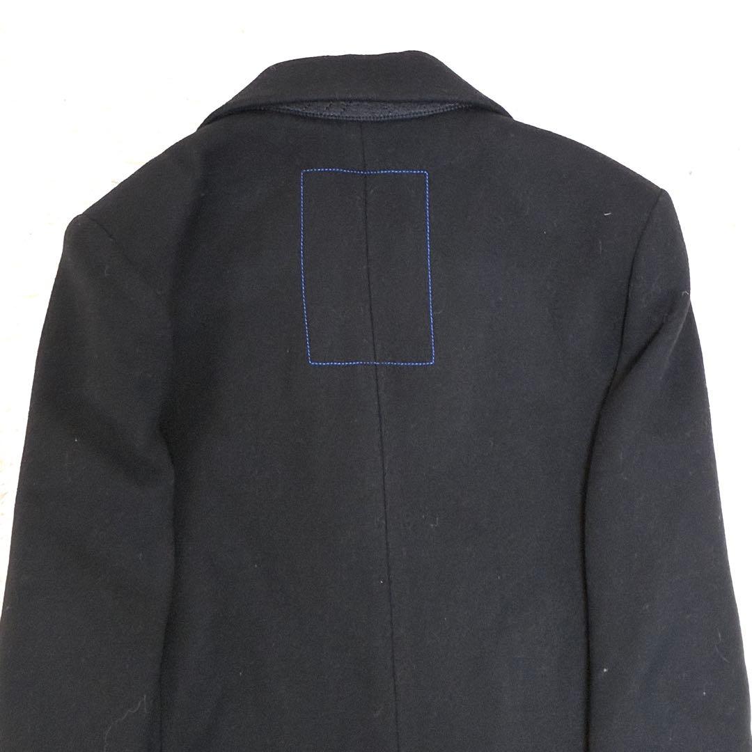未使用タグ付 バーバリー チェスターコート ロゴボタン マキシ メンズ 黒 46