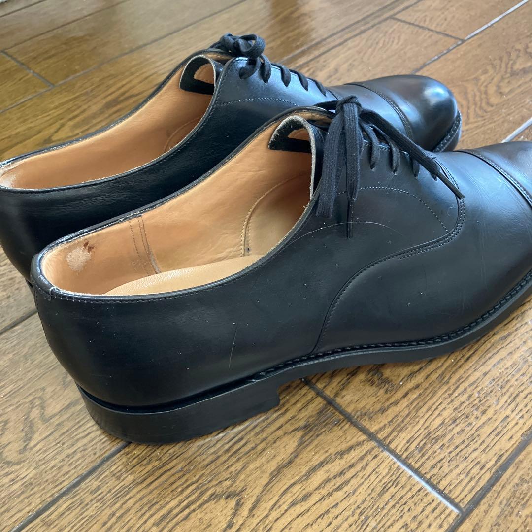 Church's黒 レザードレスシューズ ストレートチップ