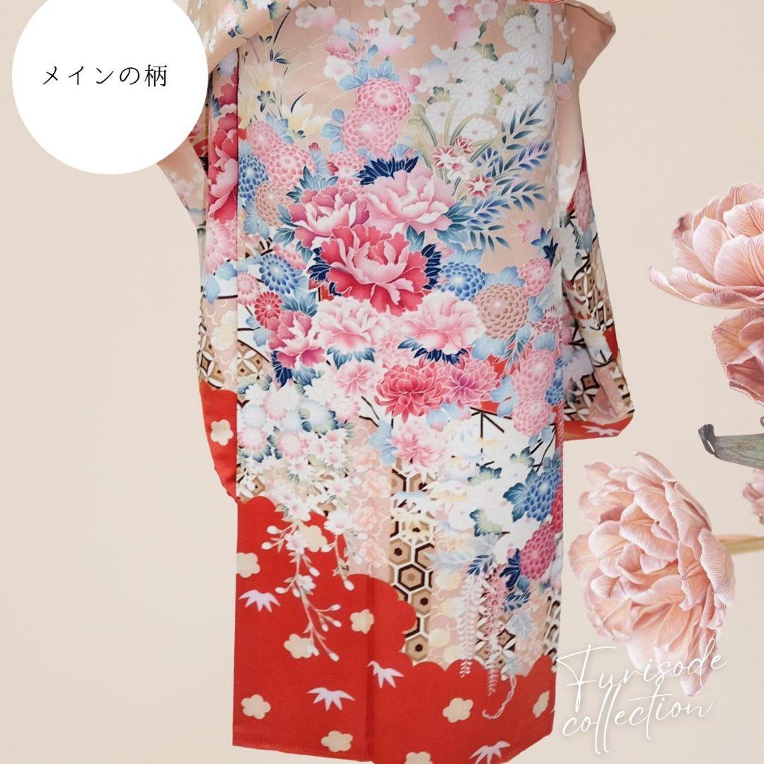 振袖フルセット　ニュアンスピンク　百花繚乱　大人キレイ　上品振袖　成人式