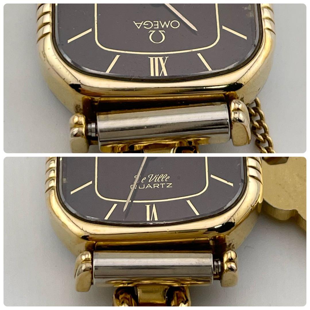 【稼働/新品電池】オメガ　デビル　スクエア　腕時計　ブレスウォッチ　ヴィンテージ