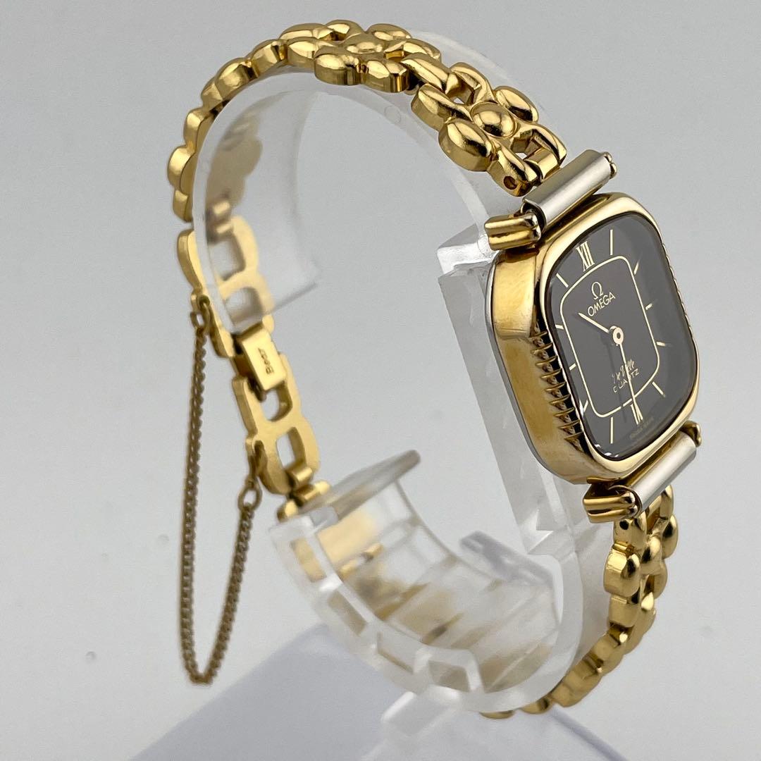 【稼働/新品電池】オメガ　デビル　スクエア　腕時計　ブレスウォッチ　ヴィンテージ