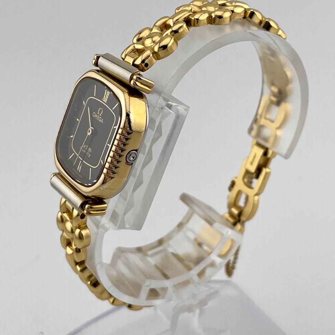 【稼働/新品電池】オメガ　デビル　スクエア　腕時計　ブレスウォッチ　ヴィンテージ