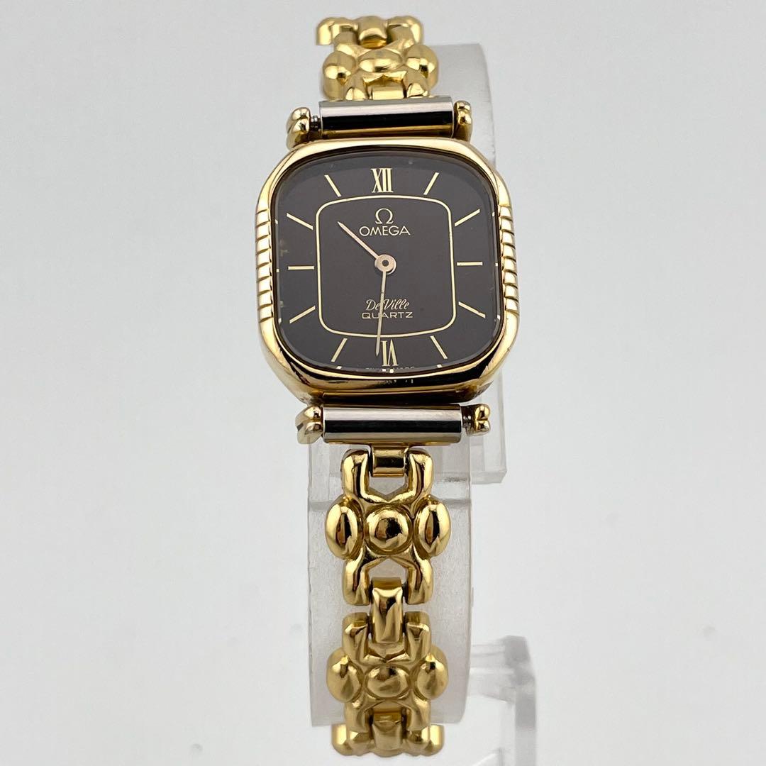 【稼働/新品電池】オメガ　デビル　スクエア　腕時計　ブレスウォッチ　ヴィンテージ