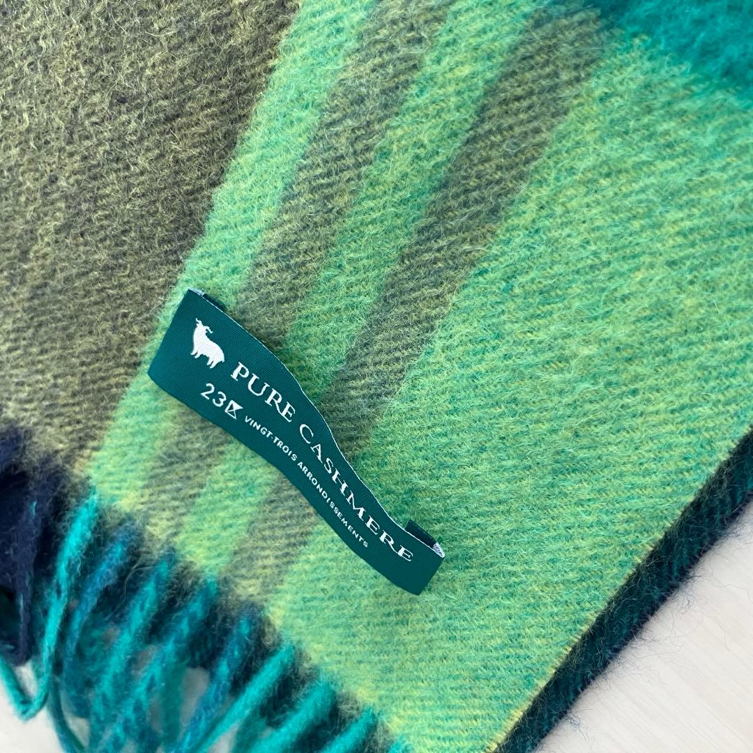 23区　カシミヤチェックマフラー