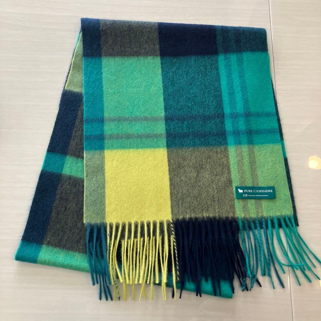 23区　カシミヤチェックマフラー