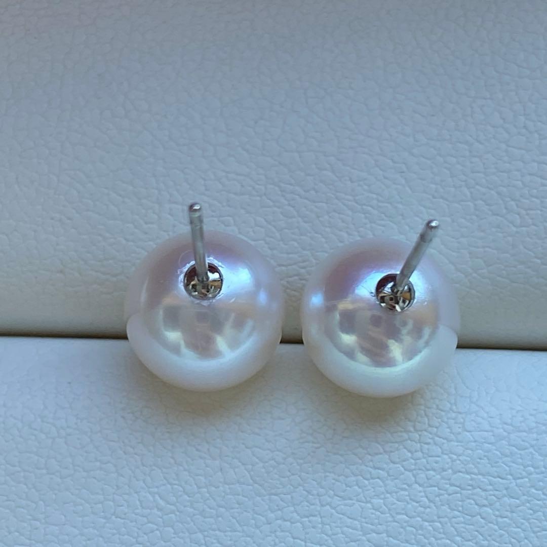 1945 あこや真珠　pt900 大玉　8.5-9mm 目立つキズ無し　ピアス