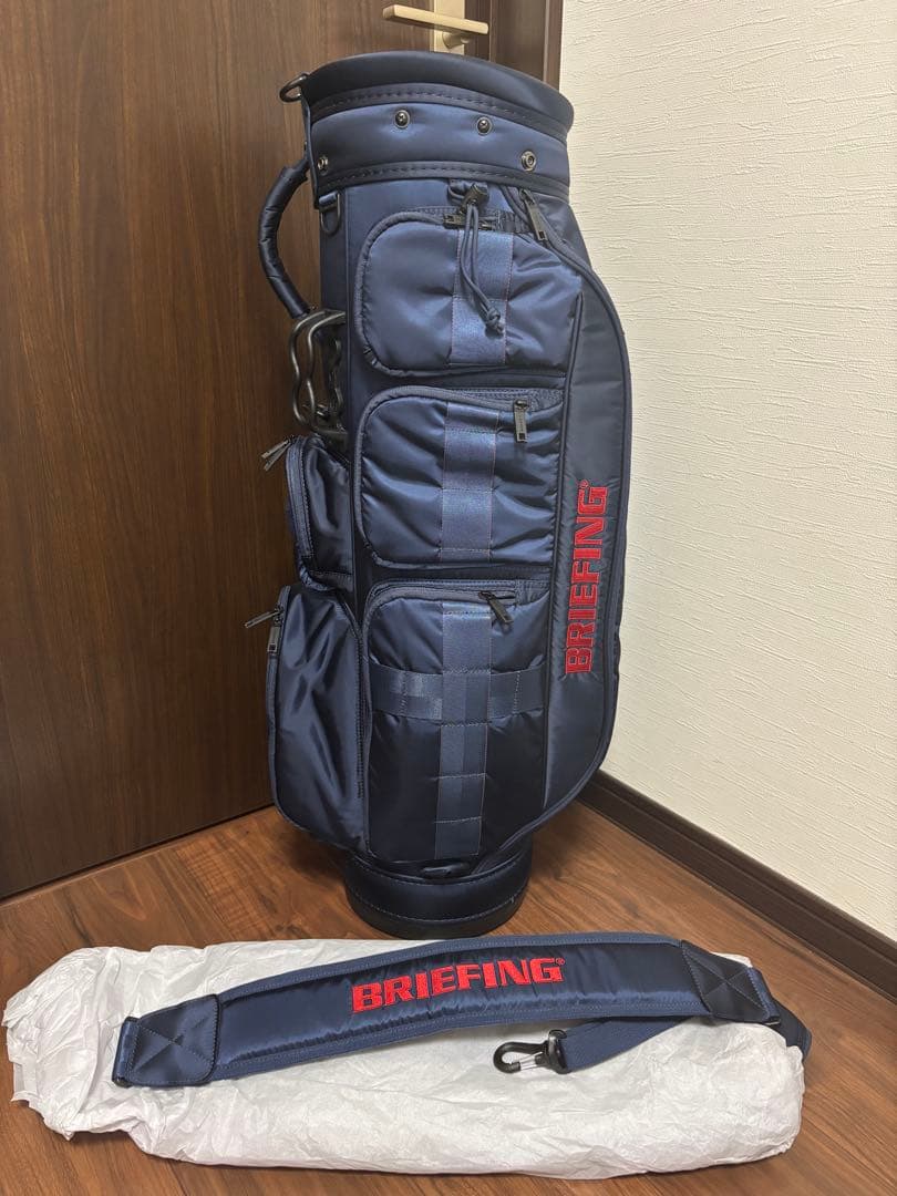 限定　ブリーフィング　キャディバッグ　ネイビー　ゴルフバッグ CR-6
