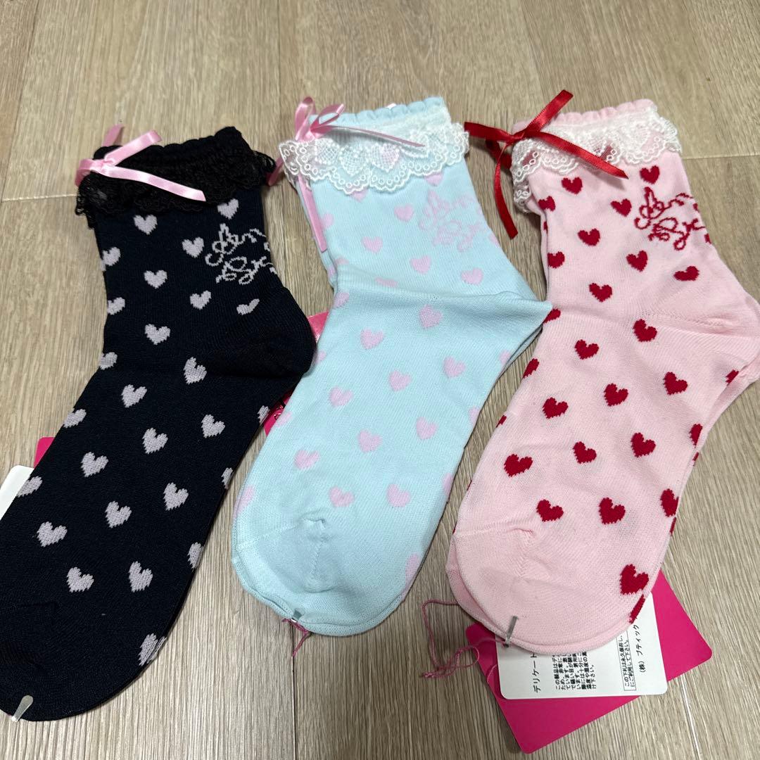 Lovely Heartクルー丈ソックス