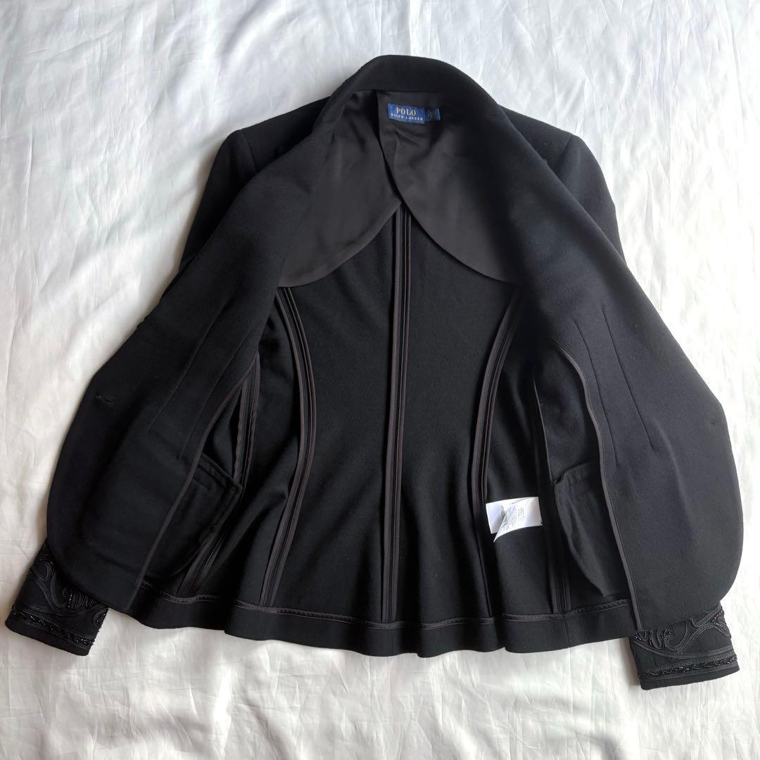 ポロ ラルフローレン★ウール100 パスマントリーコード刺繍　ビーズ ジャケット