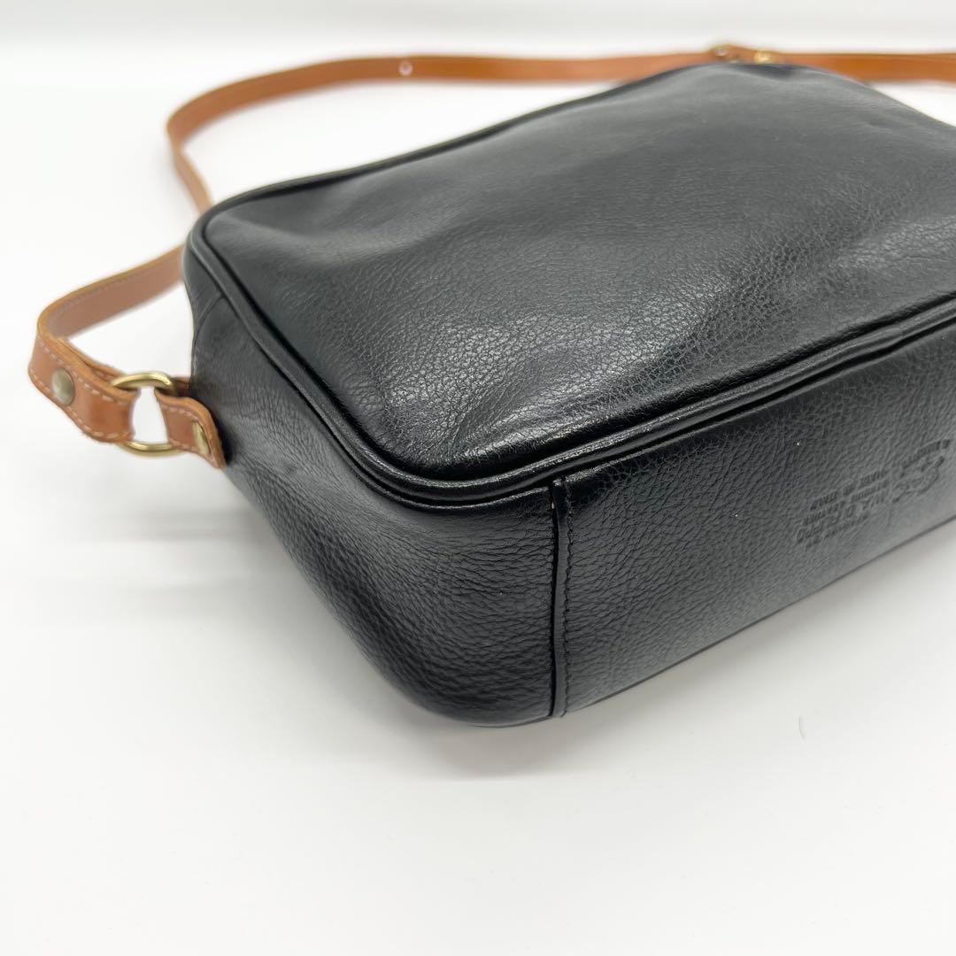 美品✨イルビゾンテ　ショルダーバッグ　カメラバッグ　レザー　ブラック　タッセル