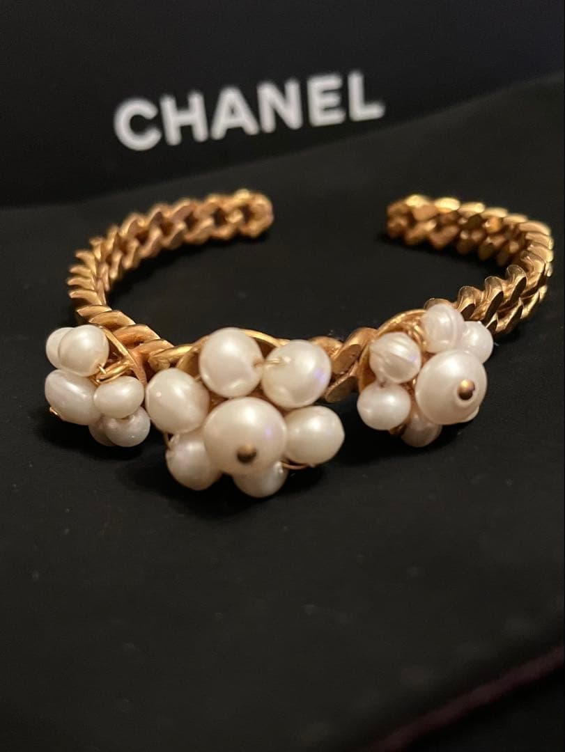【VINTAGE CHANEL/シャネル】パールバングル