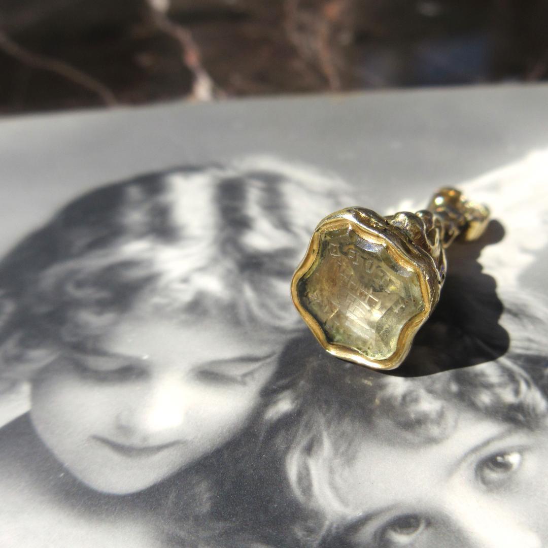 HOPE✵彡英国アンティーク ෆ ̖́-*シトリン☆:゜フォブシール♱:・✧*: