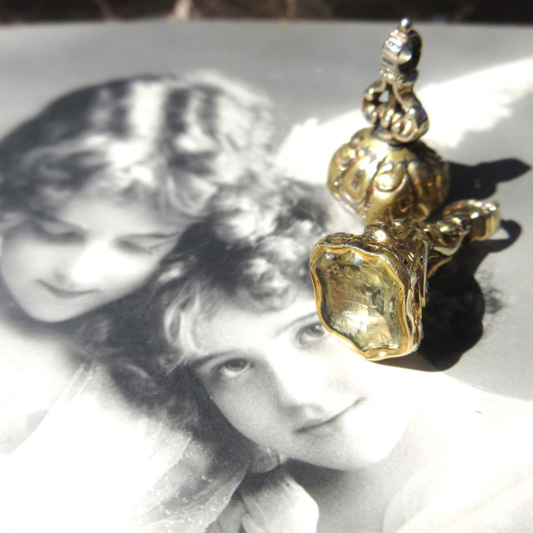 HOPE✵彡英国アンティーク ෆ ̖́-*シトリン☆:゜フォブシール♱:・✧*: