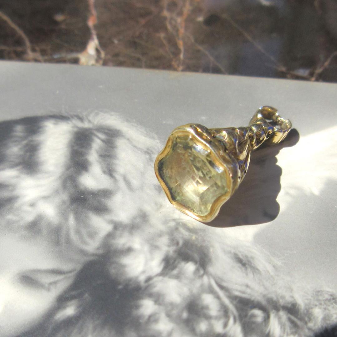 HOPE✵彡英国アンティーク ෆ ̖́-*シトリン☆:゜フォブシール♱:・✧*: