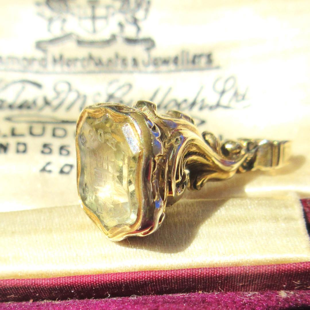 HOPE✵彡英国アンティーク ෆ ̖́-*シトリン☆:゜フォブシール♱:・✧*: