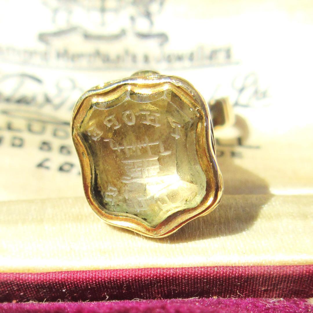 HOPE✵彡英国アンティーク ෆ ̖́-*シトリン☆:゜フォブシール♱:・✧*: