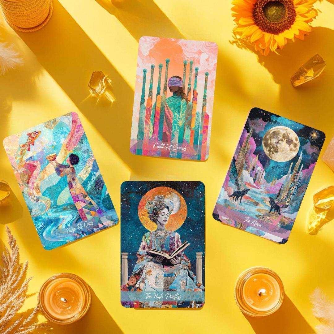【正規品タロットカード】希少レア✨鮮やかな色彩のカーニバルを描いた超美麗デッキ